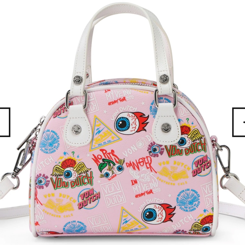VON DUTCH JAX BOWLING BAG – LIGHT PINK NWT